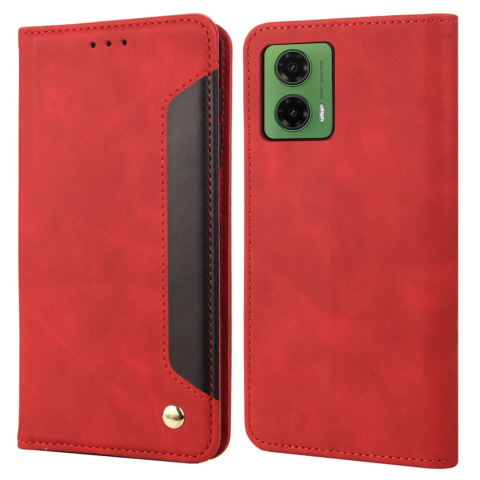 

For Motorola Moto G35 5G Case PU Leather Shockproof Protection Wallet Phone Cover C