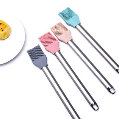 Cepillo de aceite multifuncional, resistente a altas temperaturas, mango de acero inoxidable, para barbacoa, cocina, cepillo de cocina