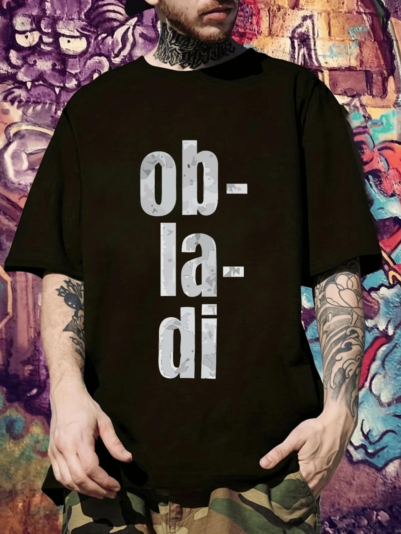 

Casual Graphic T-shirt - Ob-La-Di Print XL