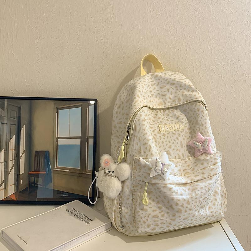 Schultasche neu hochwertig japanisch ins frisch und süß Leopardenmuster Mini-Rucksack Oberschüler Rucksack mit großer Kapazität
