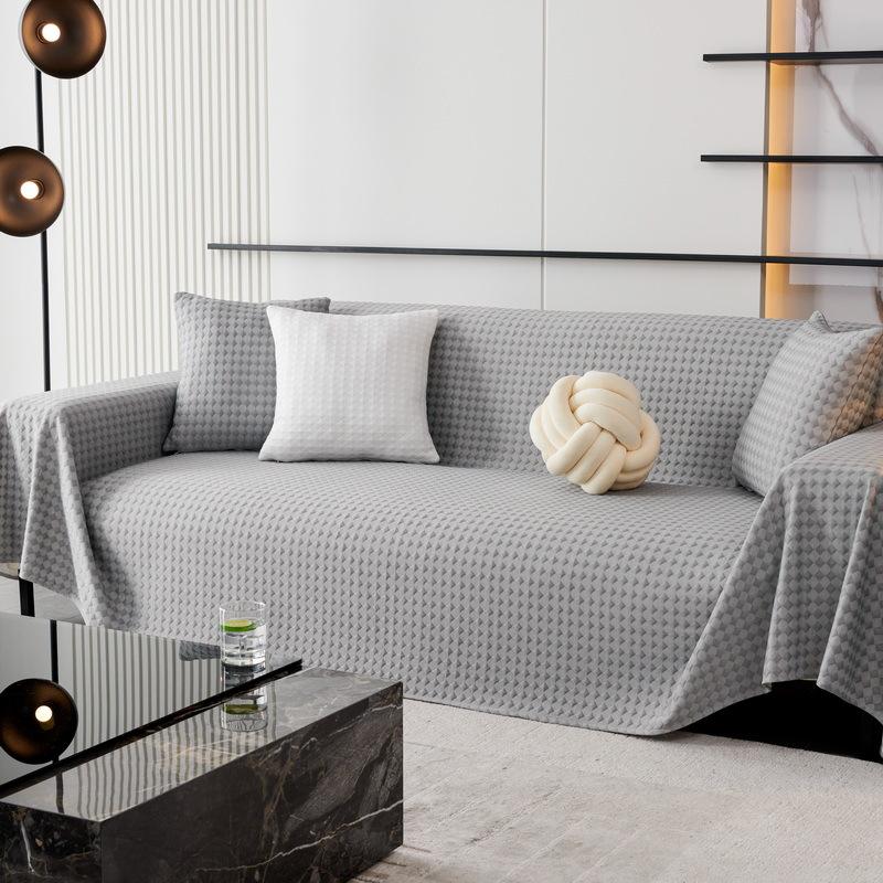 Summer Cool Feeling Ice Silk Sofa Towel a Whole Full Covered Green Fresh Sofa Cover Cloth Non-Slip Sofa Cushion Blanket