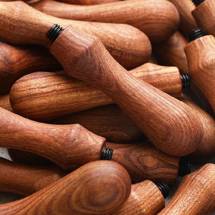 Manico in Legno per Timbro a Ceralacca, Interfacce a Vite Facilmente Sostituibili