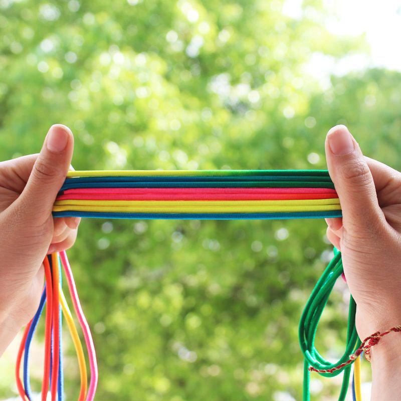 Colorful High-Elastic Skipping Rope for Kids - Durable and Nostalgic Jump Rope Game