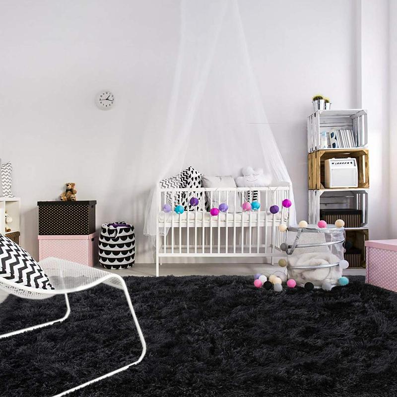 Grey Carpet Tie Dyeing Plush Soft Carpets For Living Room Bedroom Anti -Slip Floor Mats Bedroom Water Absorption Carpet Rugs 