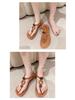 Women's Summer Casual Flat Sandals - Hollow Buckle Soft Bottom Beach Sandals