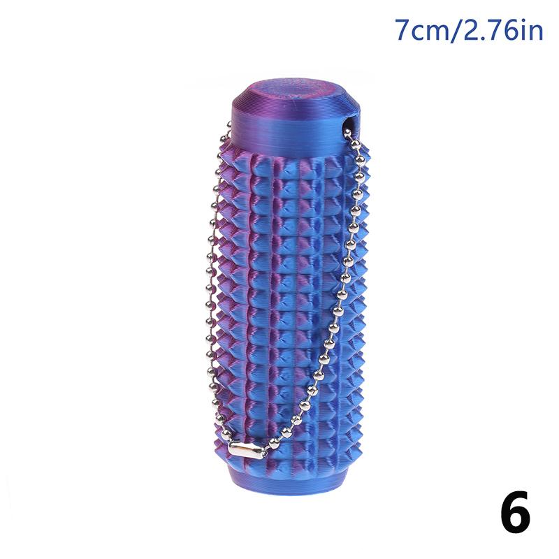 

1 Piece 7/9 Cm Spiky Grippie Stim Toy With Chain Pendant For Anxiety Relief Positive Novelty Little Pocket Mini Fidget Toy