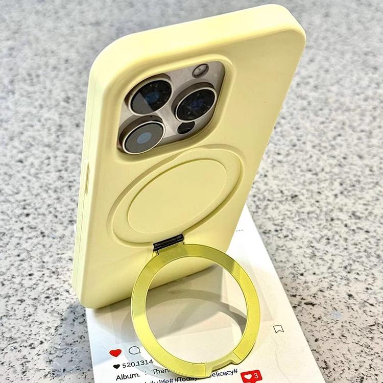 Liquid Silicone Stand Ring Holder Magnetic For Magsafe Case For iPhone 16 15 14 Plus 13 12 11 Pro Max Matte Soft Cover