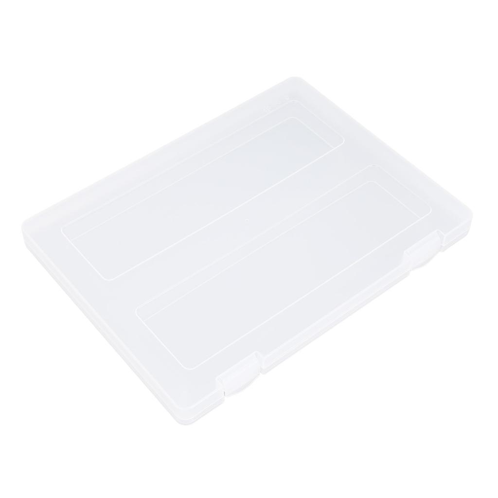 Clear Document Storage Case Transparent Plastic File Storage Box with Secure Buckle Lock