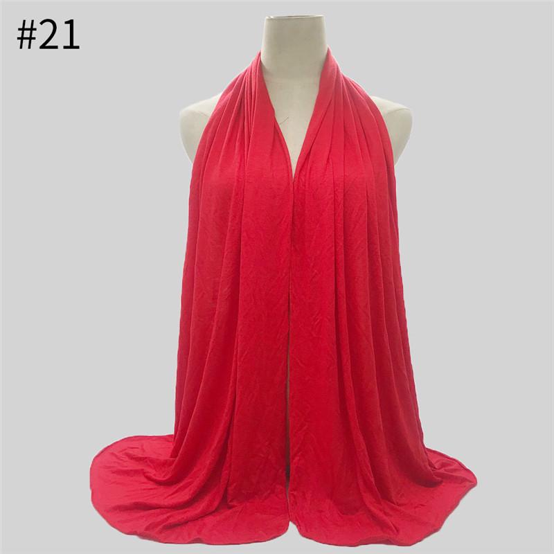 170X60Cm Modal Cotton Jersey Hijab Scarf Ramadan Long Muslim Shawl Plain Soft Turban Wraps For Women Africa Headband