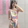 Xiaohongshu Blogger, the Same Popular One-piece Triangle Racing Swimsuit, Low Fork, Conservative and Slightly Fat Large Size.