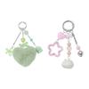Cute Cartoon Animal Keychain Soft Plush Rabbit Frogs Design Lightweight Sturdy Alloy Acrylic Accessory Gift