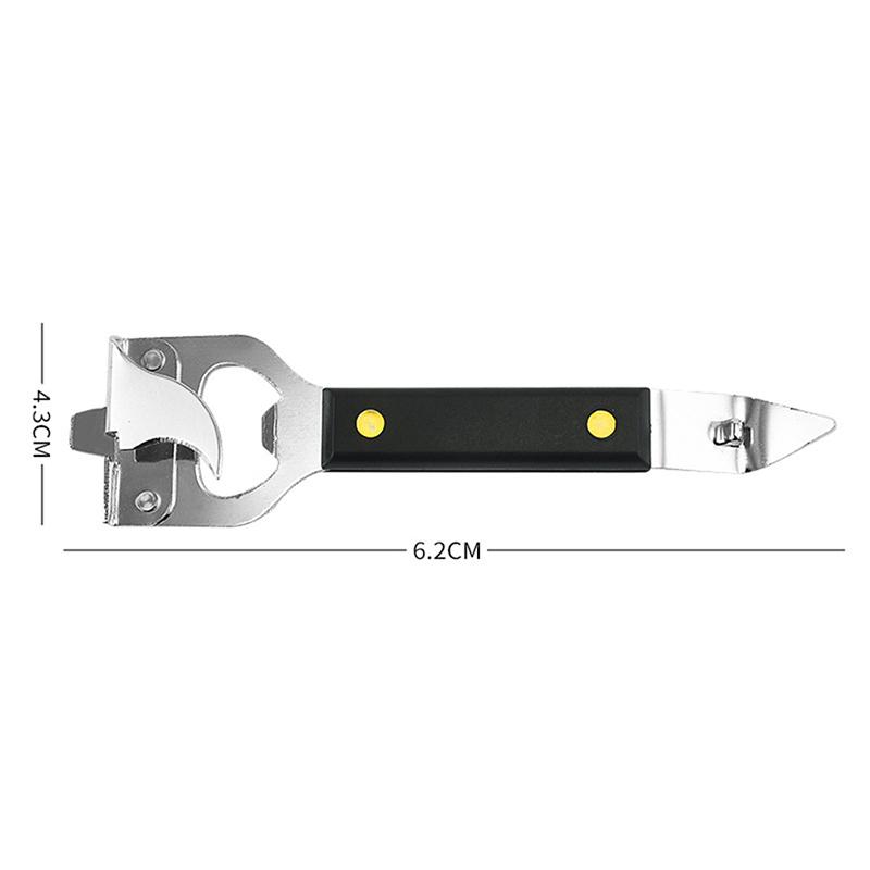 Can Opener Adjustable Stainless Steel Non-Slip Multifunction Manual Jar Bottle Opener Gadget Home Gadgets Accessories