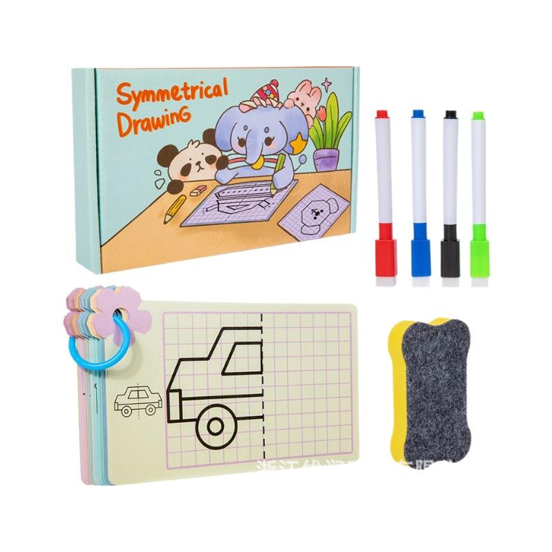 Grafică simetrică desen carte control stilou antrenament exercițiu gândire logică abilitate antrenament practică abilitate jucării pentru copii