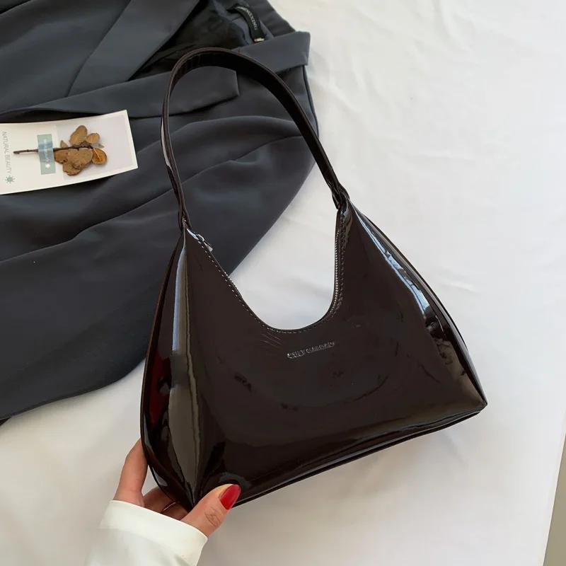 

Кожаная булочка для хлеба для женщин модная сумка подмышкой с французской текстурой современная сумка через плечо модные карманы