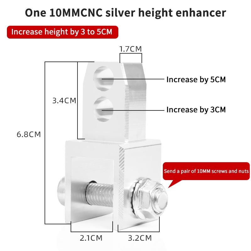 2PCs Motorcycle Rear Shock Absorber Riser Height Extension Easy Install Rear Lift Accessory for Enhanced Ride Comfort for Sports and Street Bikes