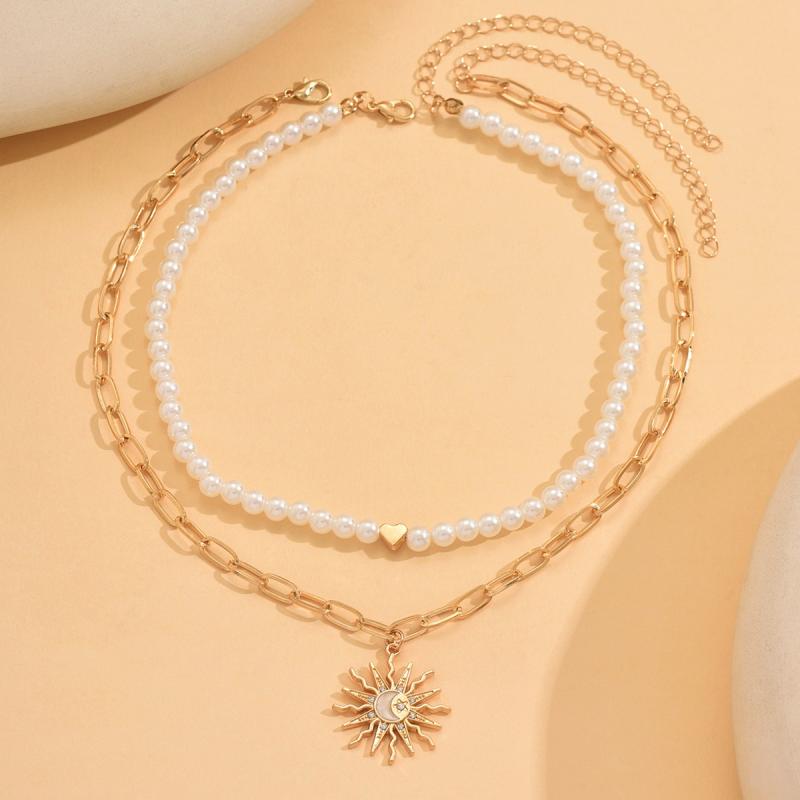 Bohemian Shell Chain Clavicle Necklace  Rice Beads Multi Layered Necklace Summer Sexy Beach Jewelry Gifts