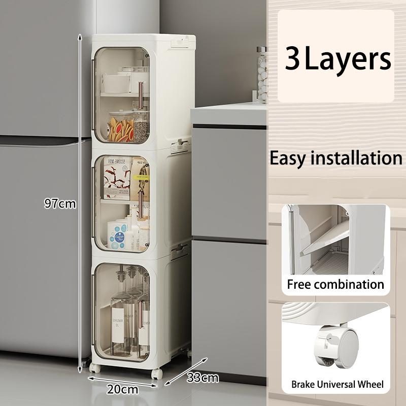 Toilet Storage Cabinets, Bathroom Cabinets, Kitchen Shelves, Foliding Storage Cabinet 1/2/3/4/5 Layers