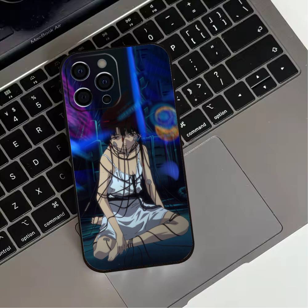 S-Serial Experiments L-Lain Phone Case For iPhone 17,16,15,14,13,12,11 Plus,Pro Max,XS,Soft Silicone Black Cover