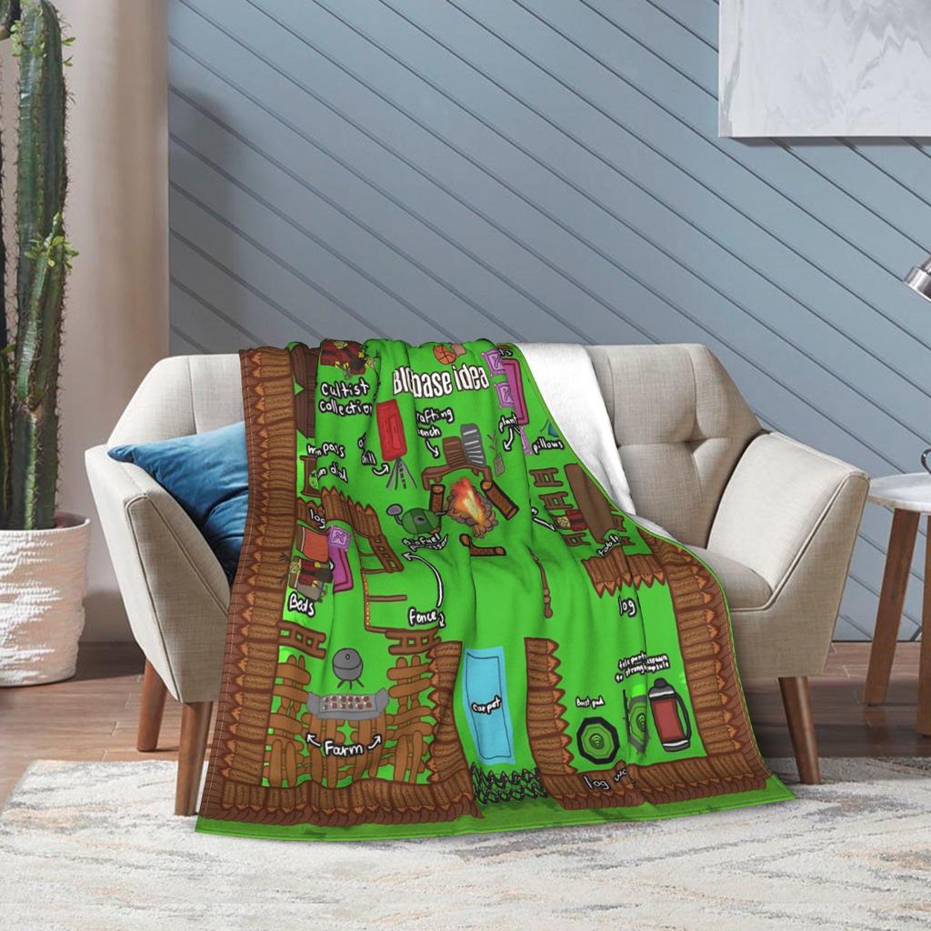 Horror 99 Nights in the Forest Survival Games Blankets Flannel Awesome Soft Throw Blanket for Home Autumn/Winter
