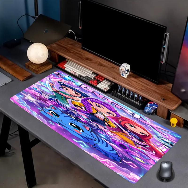 Podložka pod myš s potiskem KPop lovců démonů, protiskluzová podložka na plochu pro klávesnici, pro PC, notebook, hraní her, práci, denní použití, skvělý festivalový překvapivý dárek