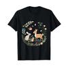 Woodland Animals In Cottagecore Garden Fawn Rabbits Songbird T Shirt Vintage Slightly Graphic Breathable Stylish Soft