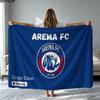Arema FC Print Flannel Blanket High Quality Warm Comfortable Cover for All Seasons Perfect for Gifts Home Decor
