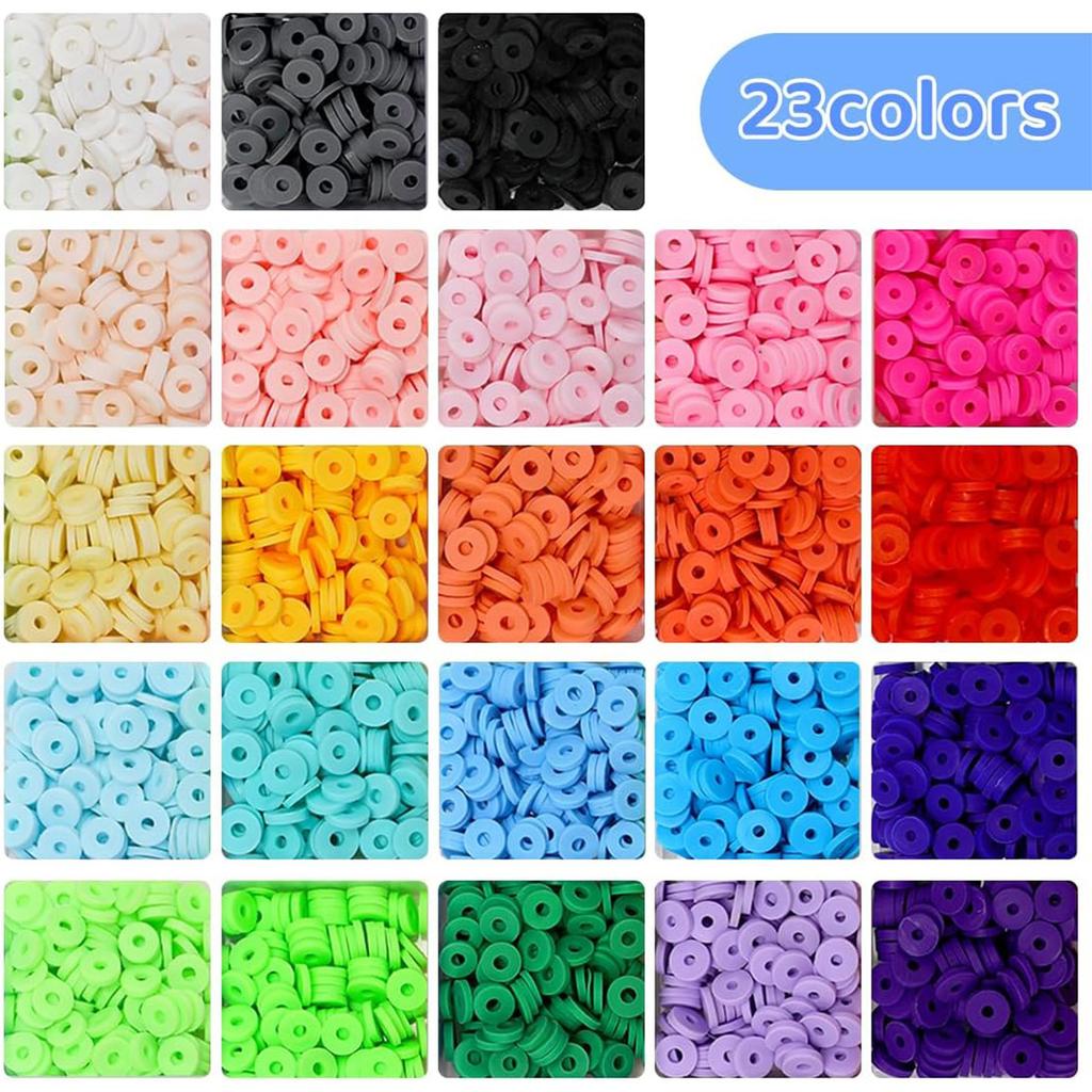 24 Color 3000Pcs Clay Beads, Soft Pottery Beads, Beaded Friendship Bracelet Diy Jewelry Soft Pottery Set