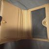 Used SAINT LAURENT YSL Logo Quilted Bi-fold Wallet Beige