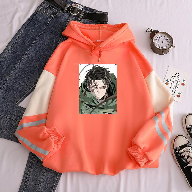 Japanese Anime Attack On Tian Hoodie Unisex Harajuku Cartoon Manga Graphic Streetwear Women Oversized Winter Warm Sweatshirts
