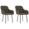 VidaXL Chaises de salle à manger 2 pcs Gris foncé Velours 344846