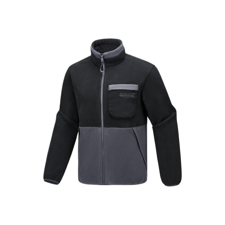 Skechers Fashionable Versatile Stand Collar Fleece Jacket Men outerwear P126M042-0403 S