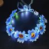 Bohemian Sunflower Headband Glowing Flower Hairband Hair Decorations Crown Garland Headband Women Wedding Headpieces