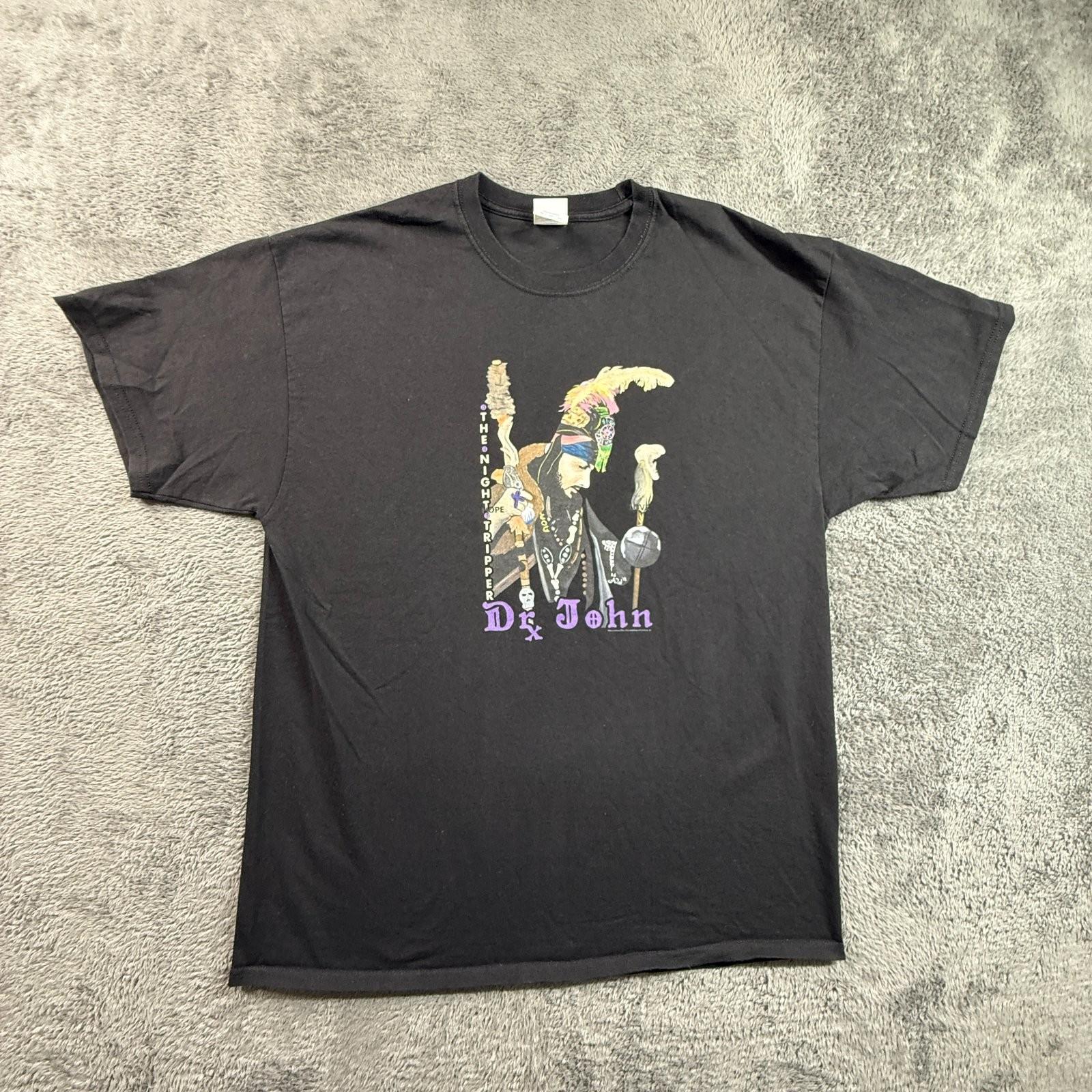 Dr John Night Tripper XL Mens Black Cotton Music Blues Jazz Funk Unisex T-Shirt L