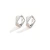925 Sterling Silver Rhombus Design Earrings, Modern Minimalist Stud Earrings, Gift Idea for Women, 1.5 Cm, Silver
