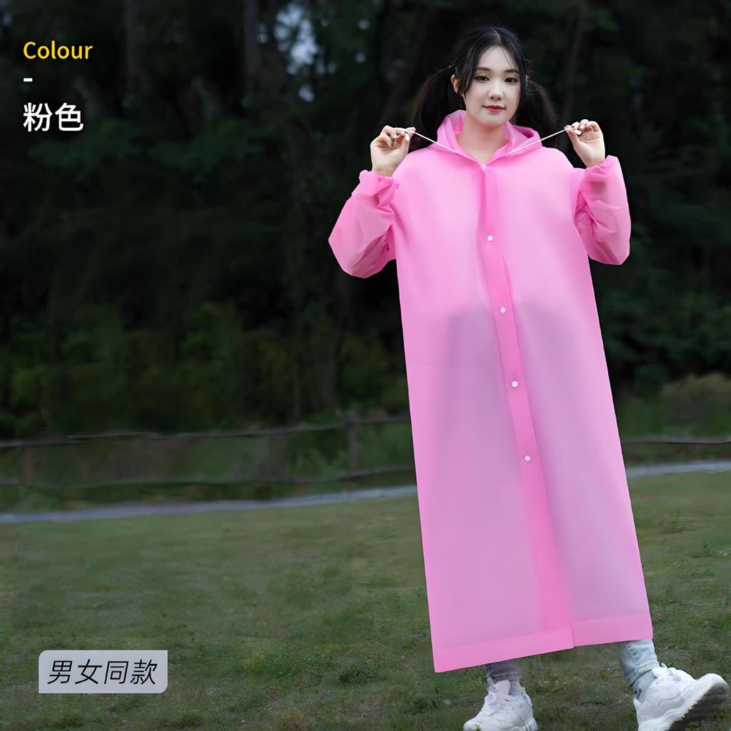 EVA matte adult non-disposable raincoat thickened long light portable unisex logo