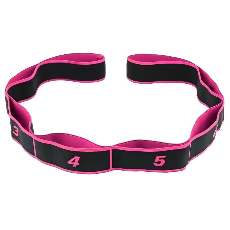 8 Section Dance Resistance Band Yoga Stretching Pilates Fitness Digital Elasticity Training Belt