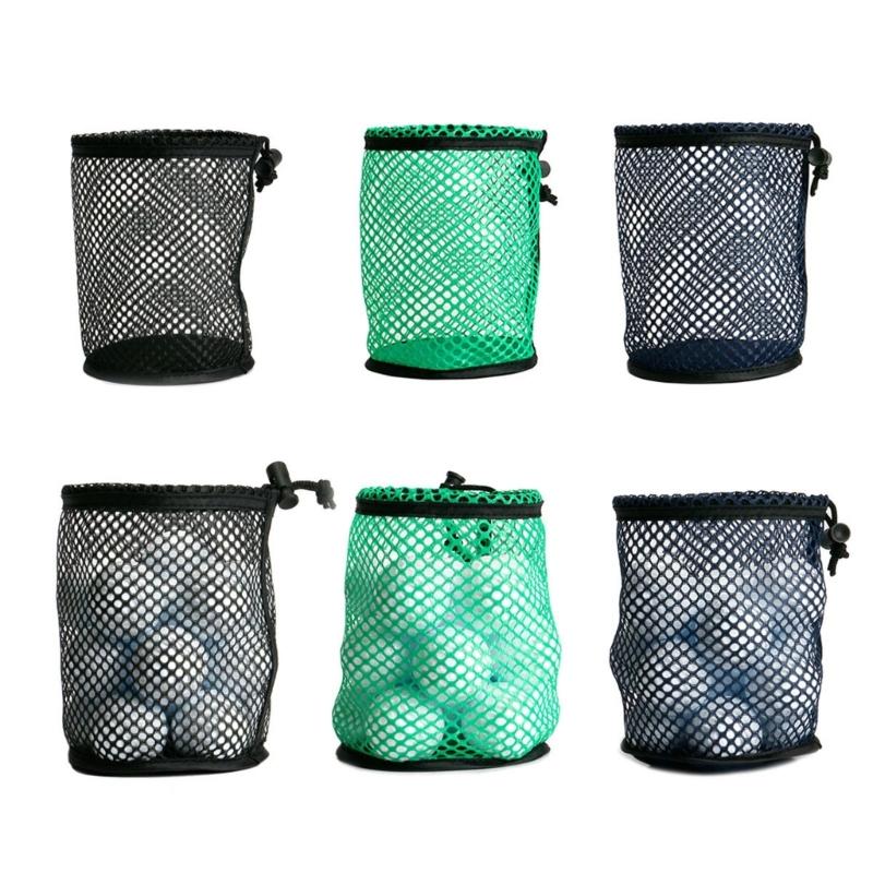 Nylon Storage Ball Pouch Golf Ball Carrying Holder Organizer Golf Accessories