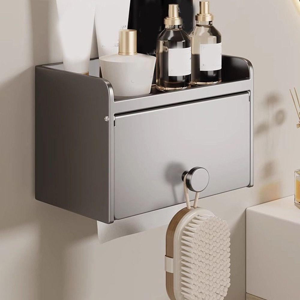 Wall Mounted Toilet Paper Holder Waterproof Draw Tissue Box Toilet Paper Container  for Home