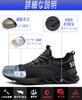 SUADEX Stylish Safety Work Shoes for Construction Steel Toe Work Size Sneakers, Black, Sites, Breathable, Cap, Kevlar, Abrasion-Resistant,