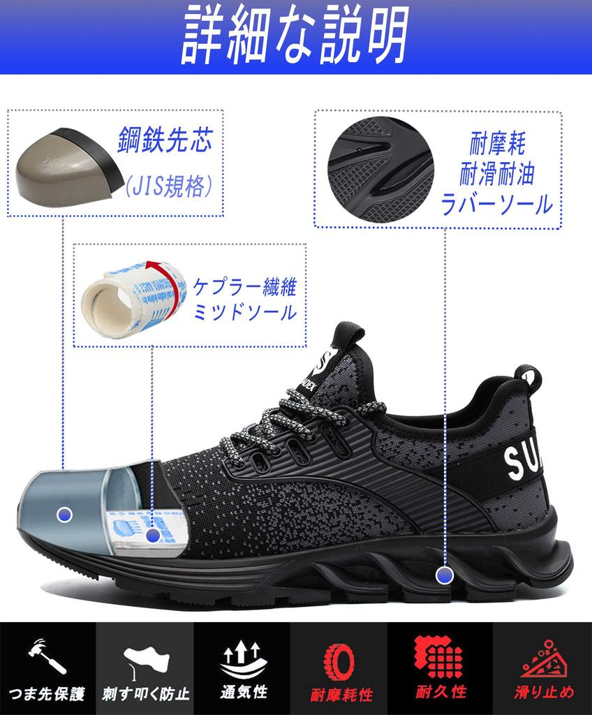 SUADEX Stylish Safety Work Shoes for Construction Steel Toe Work Size Sneakers, Black, Sites, Breathable, Cap, Kevlar, Abrasion-Resistant,