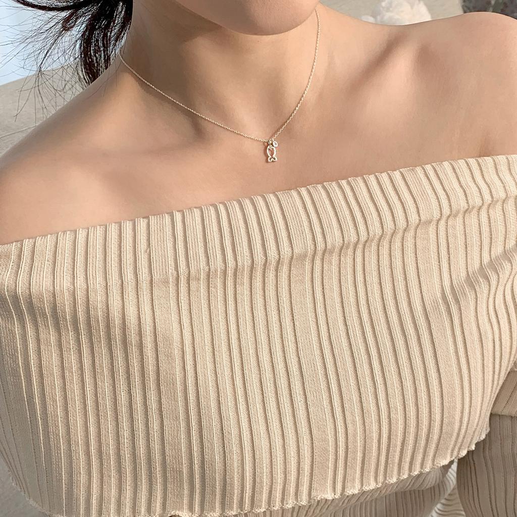 47Bag 925 Silver Lucky Fish Necklace Brisa