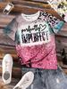 Tie-dye style letter T-shirt women's love slogan personalized trendy loose top