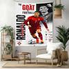 Cristiano Ronaldo Vægdekoration Vægtæppe Kunst Til Kæledyrs Mindesmærke Fødselsdag Bryllupsfest Baggrund Familiegave