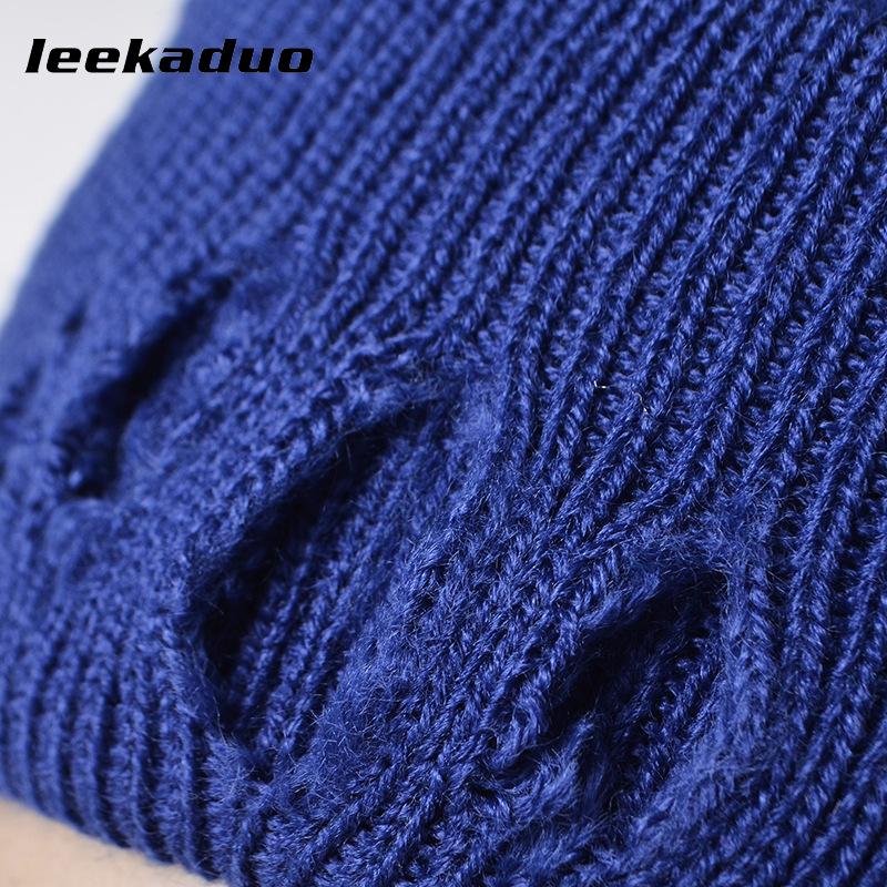 Men and Women Tide Hole Beggar Knitted Hat Dome Neutral Versatile Beggar Hat Old Cold Hat Wool Hat