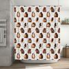 Dog Shower Curtain Waterproof Cute Puppy Pet Bathroom Decor Set Vintage Farmhouse Modern Home Textile Washable Liner