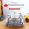Stainless Steel Steamer Rack Rust Proof Detachable Support Legs For Home Kitchen Steaming Dumplings Vegetables Corn