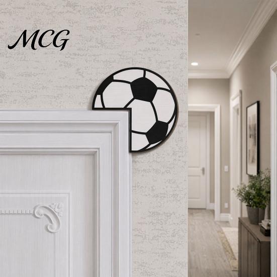 Basketball Door Frame Sticker Sticker, Sports Corner Protector, Football Baseball Rugby Self-Adhesive Themed Protector Sign for Fans Boys Rooms