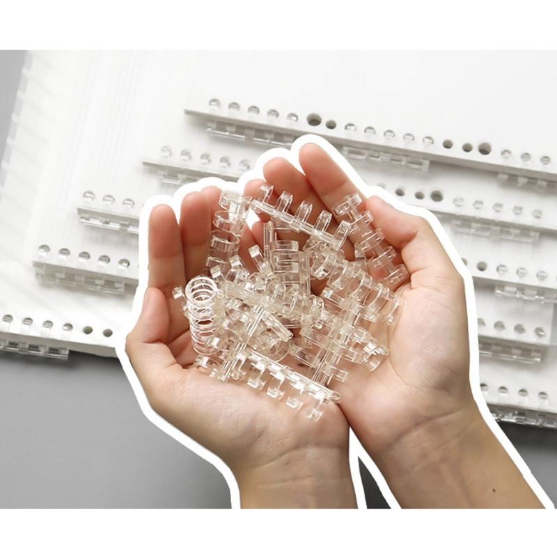 5-Ring Binding Clip 0.63" Diameter 5-ring Binding Coils Binding Comb Clip Closure Open for All Loose-leaf Notebooks