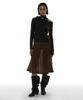 PARTIMENTO WOMEN Tie Neck Strap Asymmetrical Knit Top_Brown