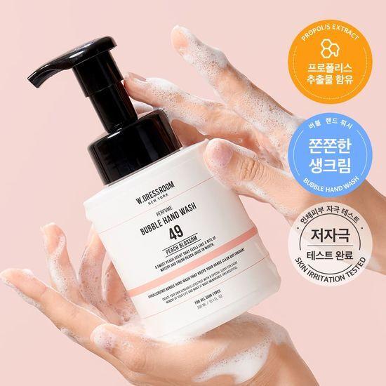 W.DRESSROOM Bubble Hand Wash 300ml (April Cotton, Peach Blossom)